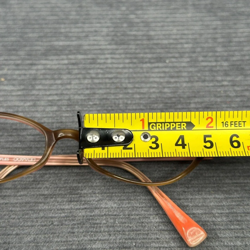 Oliver Peoples Carina Y2K Eyeglasses Brown Peach Cat Eye Frames 47-17-130 OTRP
